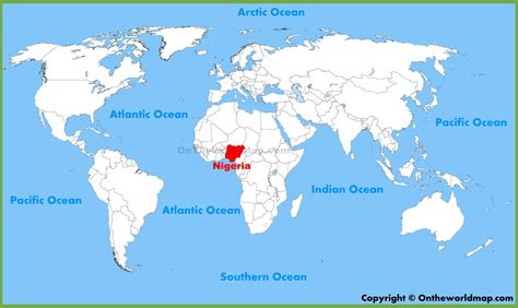 location of nigeria on world map